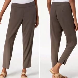 New Eileen Fisher Silk Slim Ankle Pants Size XL in Rye